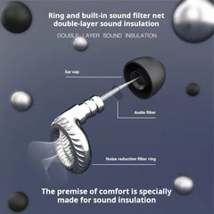 New Noise Cancelling Silicone Earbuds for  Sleep Noise Cancelling - Sound Isolation and Noise Reduction Reduces Distract