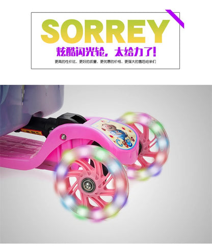 New cute skateboard suitcase scooter children&