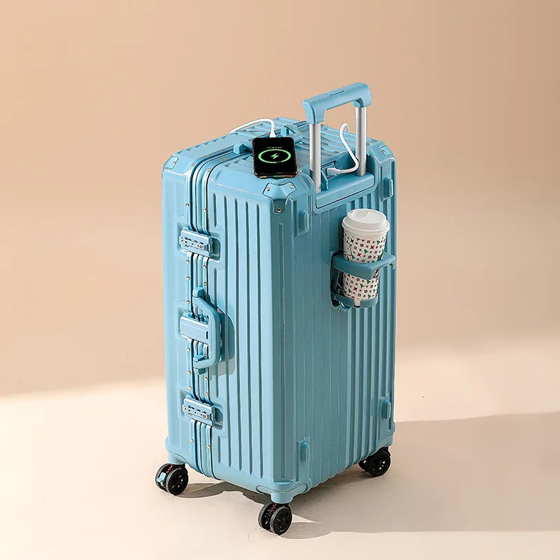 Large Capacity Luggage Set With USB Charging Travel