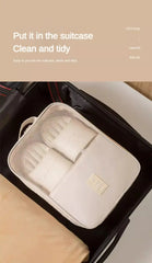 Travel Shoe Bag Storage Bag Washed Diagonal Breathable Mesh Multiple Pairs of Shoes Portable Shoe Box for Business Trips