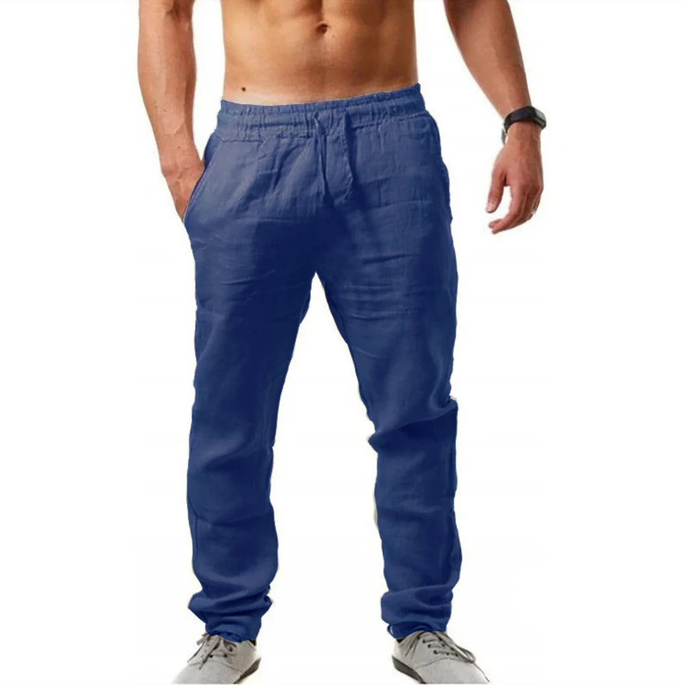 Men Lightweight Summer Casual Pants Breathable Loose Trouser