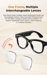 2026 New AI Smart Glasses 800W Camera 4K Ultra HD Video Recording Translation 3600mAh Charging Case AI Conversation 32GB Storage