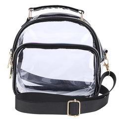 Transparent PVC Ladies Small Handbags Stadium Approved Women Clear Bag Fashion Waterproof Casual Simple Crossbody Shoulder Bags