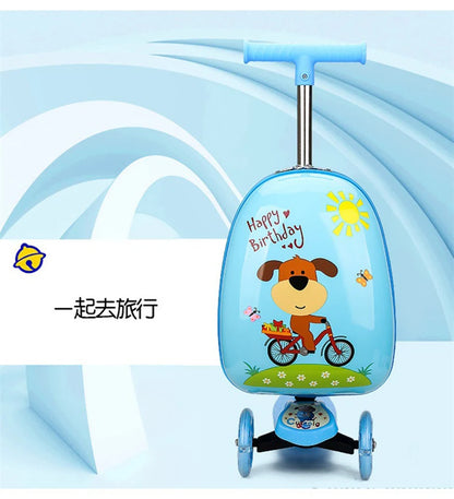 New cute skateboard suitcase scooter children&