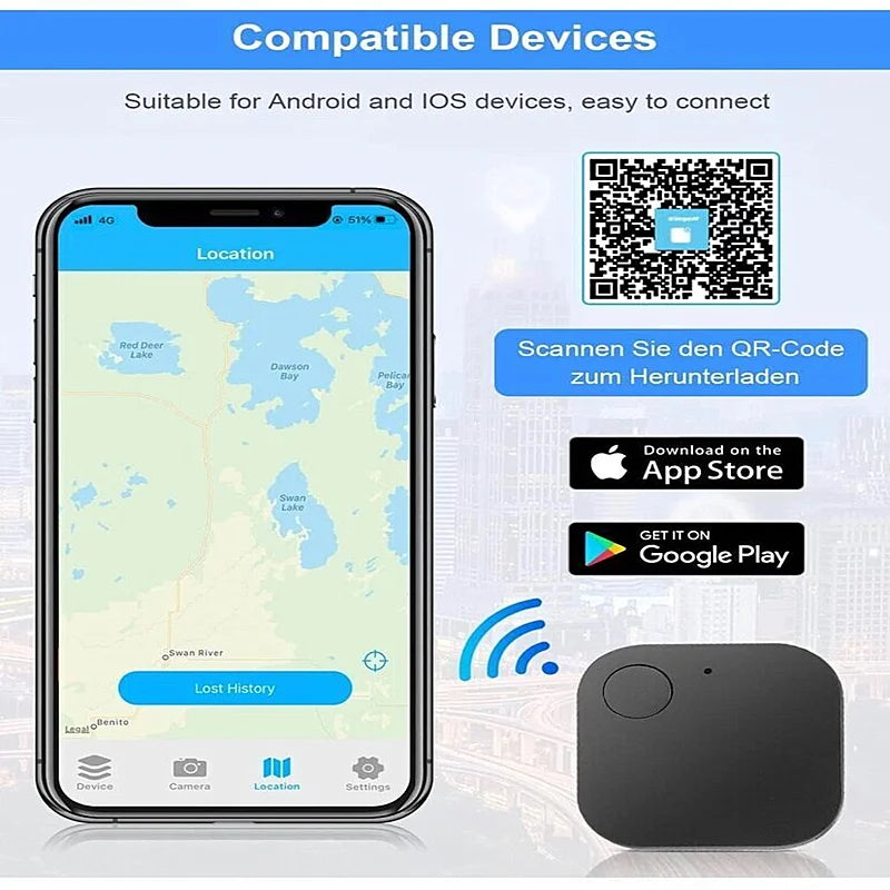 Mini Bluetooth GPS Tracker for Android iOS Airtag