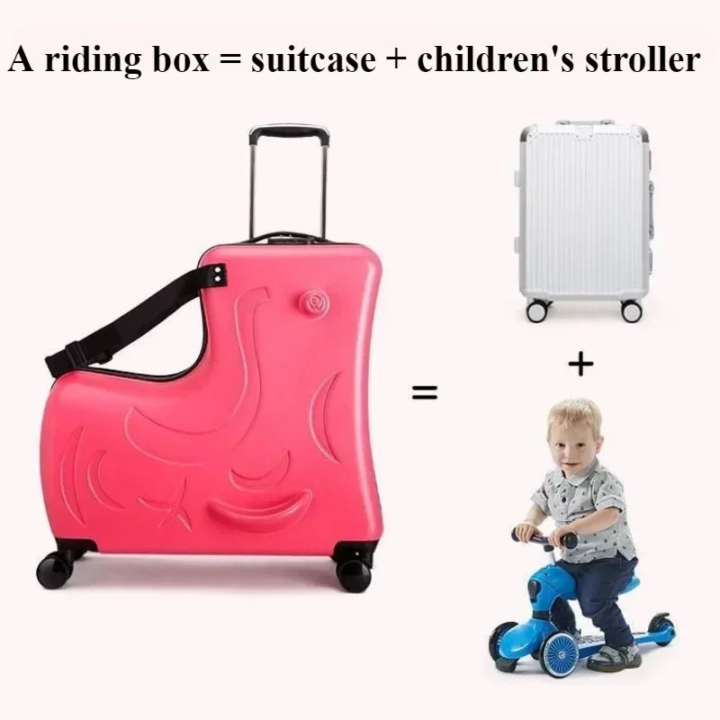 Kids Scooter Suitcase Ride-On Cabin Luggage for Travel