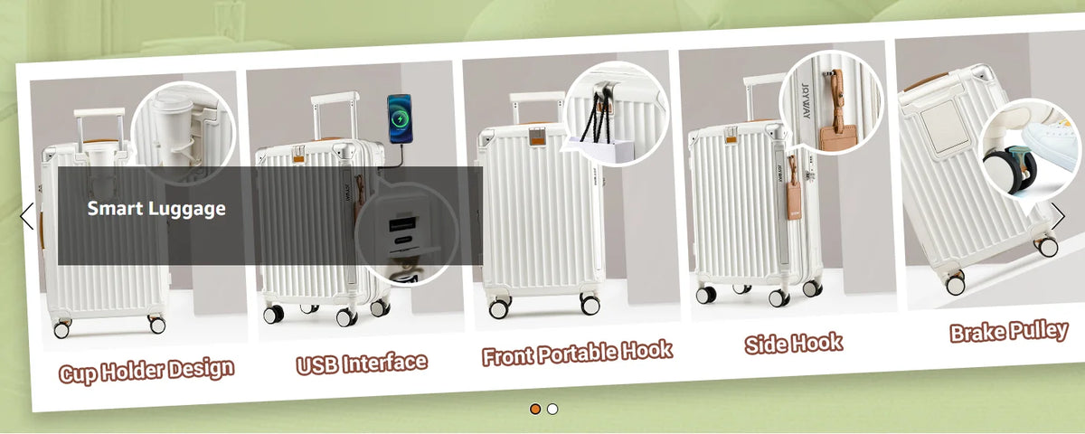 20 Inch Expandable Lightweight Luggage Suitcase Travel
