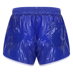 Mens Swimsuit Drawstring Seams Swim Shorts with Pockets Waterpoof Swimming Trunks Shorts Elastic Waistband Swimming Bathing Suit