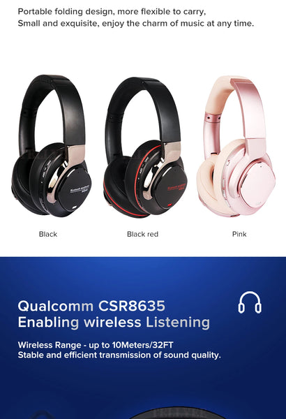 Noise-cancelling wireless Bluetooth headphones stereo 5.3 headphones high-quality wireless headphones Hifi sound effect headphon