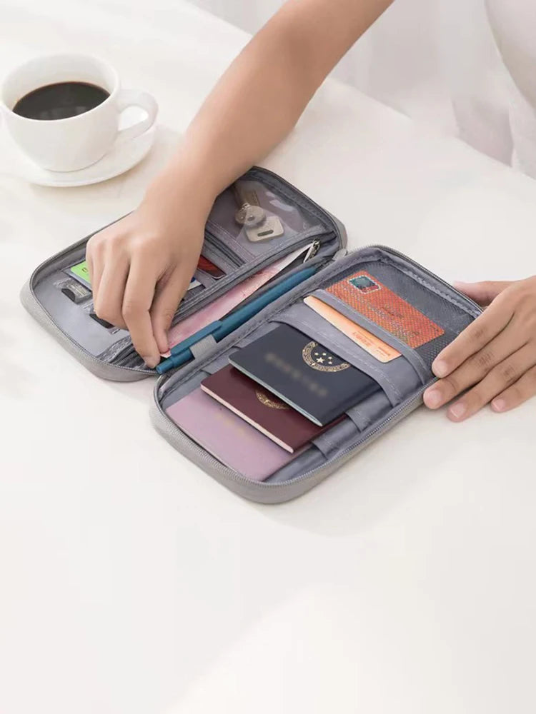 Waterproof RFID Travel Document Organizer Passport Holder