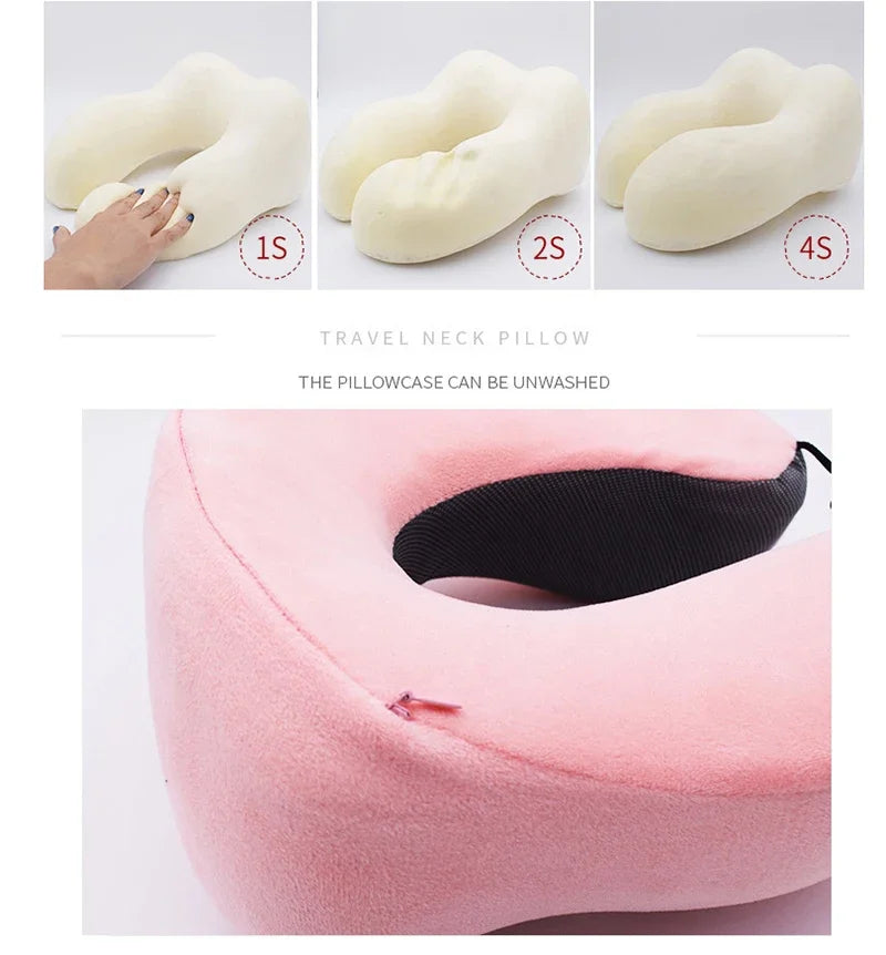 U Shaped Travel Pillow Neck Support Cushion for Travel