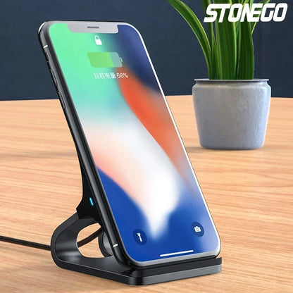 Wireless Charger Mount Qi Fast Charging Pad Type C