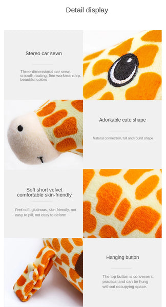 Travel Pillow with Mobile Phone Holder Lazy U-shaped Neck Support Cartoon Pillow with 360 Flexible Rotating Mobile Phone Holder