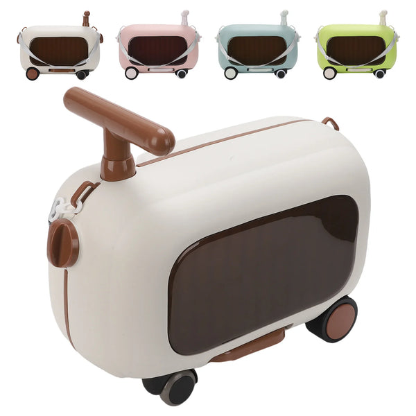Kids Luggage Kids Ride On Luggage 90 Degree Folding Pedal Large Capacity Multi Functional Toddler Rideable Suitcase for Travel