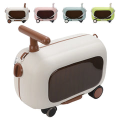 Kids Luggage Kids Ride On Luggage 90 Degree Folding Pedal Large Capacity Multi Functional Toddler Rideable Suitcase for Travel