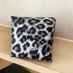 Fashion Women‘S Messenger Bag Creative Coin Purse Pu Leather Bag Trend Print Dumpling Shape Wallet Gift Shoulder Bags