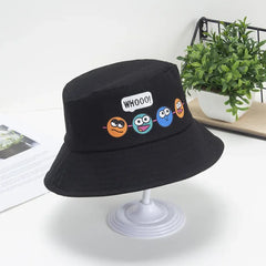 Korean Cute Cartoon Children Bucket Hats Boys Girls Outdoor Sun Hats Kids Caps with Windproof Rope Kids Accessories