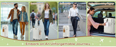Joyway 20 inch Single Luggage Suitcase, Expandable Lightweight Durable, with Cup Holder, TSA Lock, Spinner Wheels