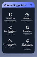 Translation Earbuds - 144 Languages & Accents, Real-Time Wireless Headphones with Type-C Charging Case, Ideal for Travel