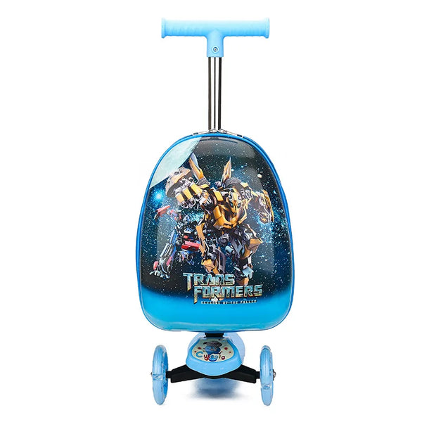 New cute skateboard suitcase scooter children's trolley luggage box 16 " boys and girls lovely carry-on bag student travel case