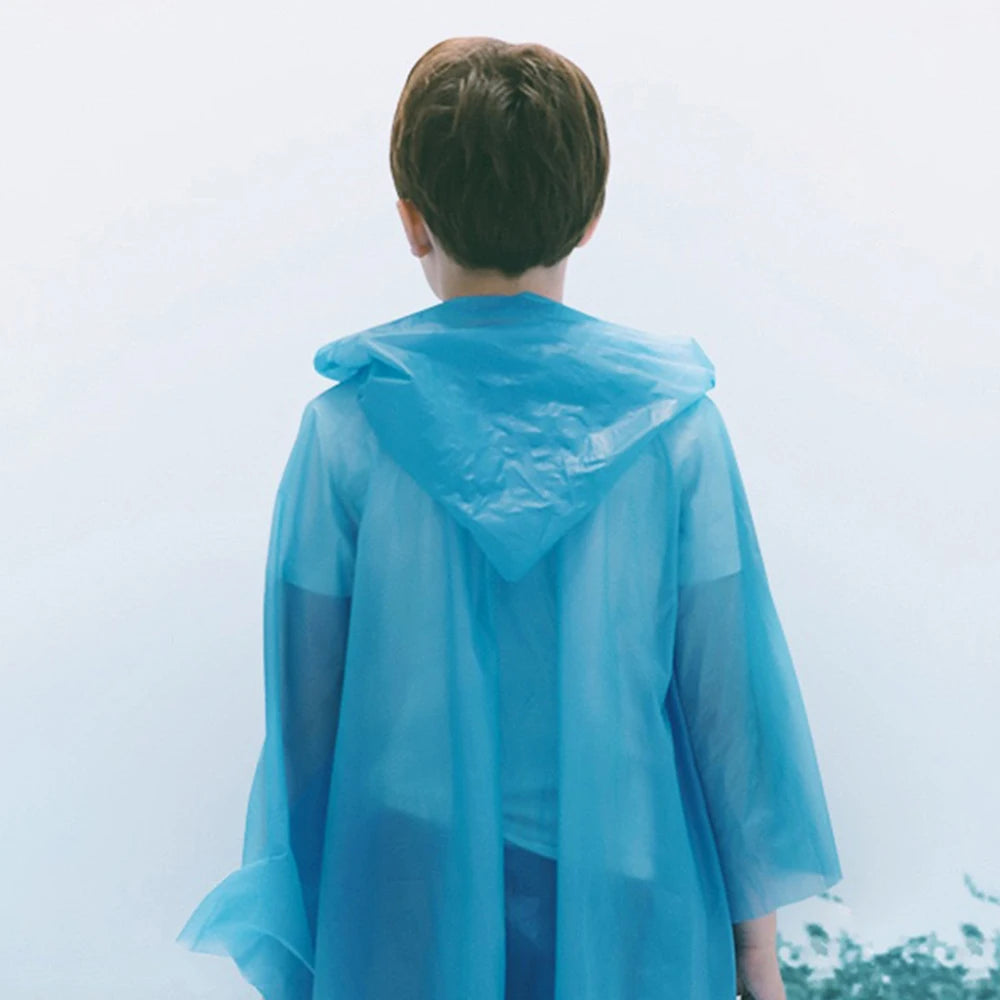 Disposable Raincoat for Kids Outdoor Travel Rainwear