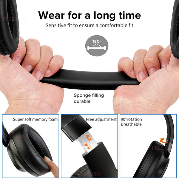 Noise-cancelling wireless Bluetooth headphones stereo 5.3 headphones high-quality wireless headphones Hifi sound effect headphon