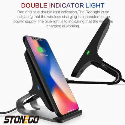 Wireless Charger Mount Qi Fast Charging Pad Type C