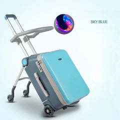 20 Inch Kids' Luggage Travel Bags for Children Suitcases on Wheels Child Travel Suitcase with Guardrails Rolling Luggage Case
