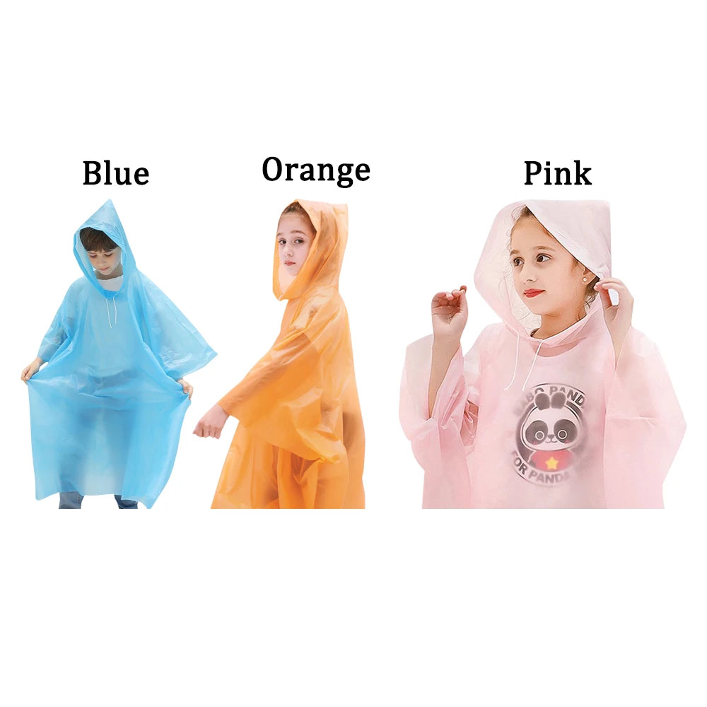 Disposable Raincoat for Kids Outdoor Travel Rainwear