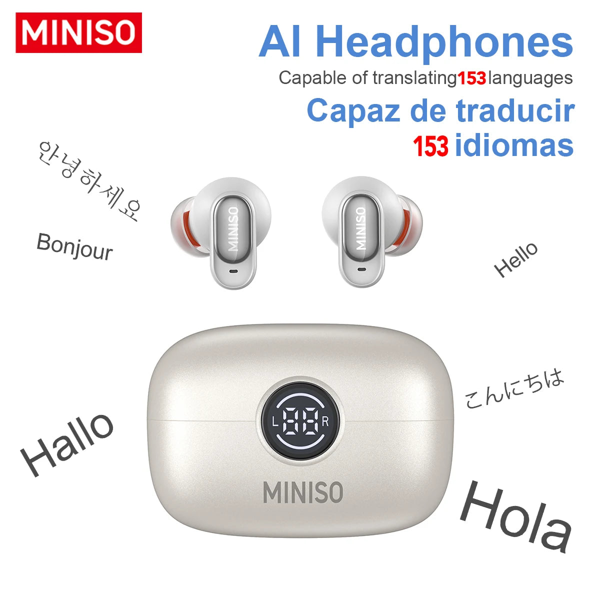 MINISO MS105 Bluetooth Earphone In-Ear Earbuds Soft Earbuds Wireless Headphones Waterproof IPX5