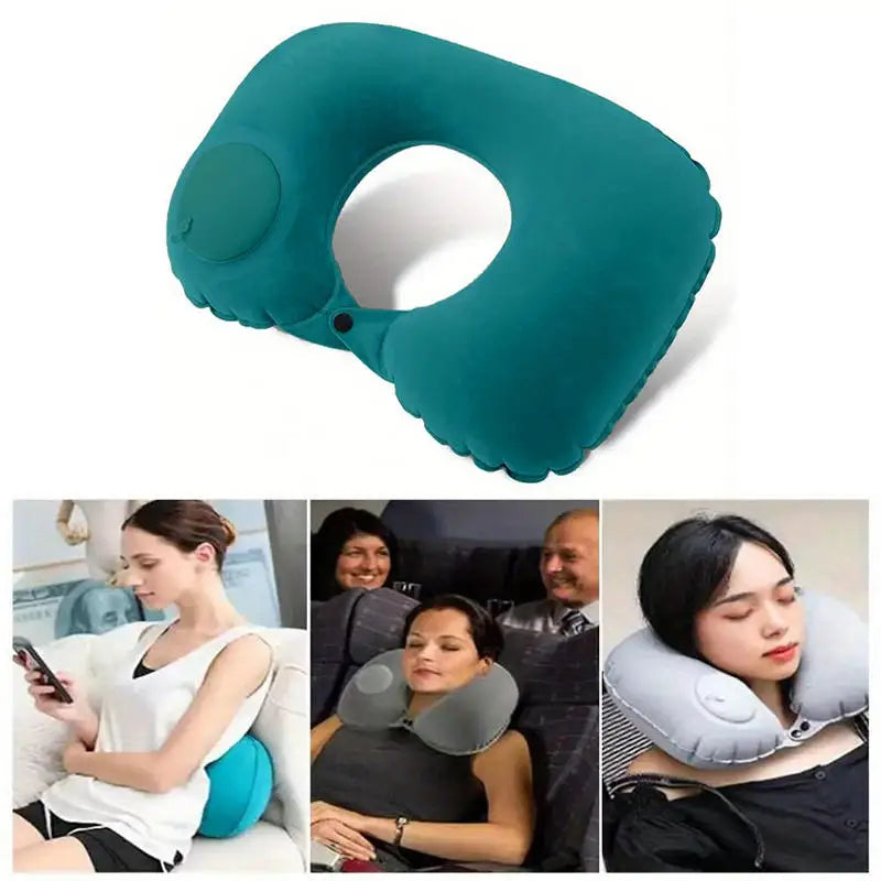 Inflatable Portable Neck Pillow for Travel and Trips
