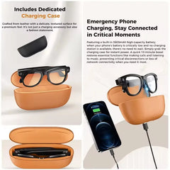 2026 New AI Smart Glasses 800W Camera 4K Ultra HD Video Recording Translation 3600mAh Charging Case AI Conversation 32GB Storage