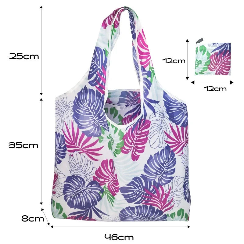 Large Capacity Leopard Print Hand Shopping Bag Women&