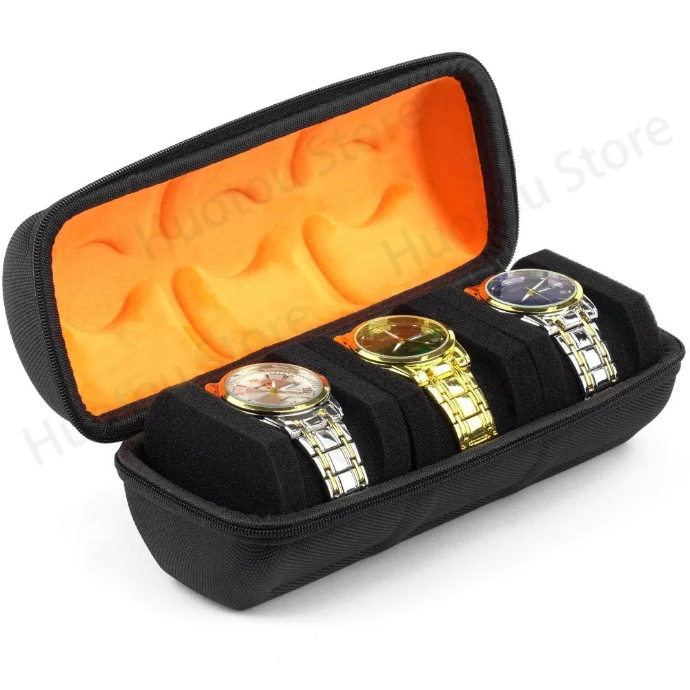 Travel Watch Case for 3 Watches with Durable Nylon Case