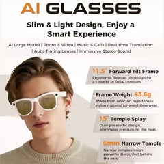 2026 New AI Smart Glasses 800W Camera 4K Ultra HD Video Recording Translation 3600mAh Charging Case AI Conversation 32GB Storage