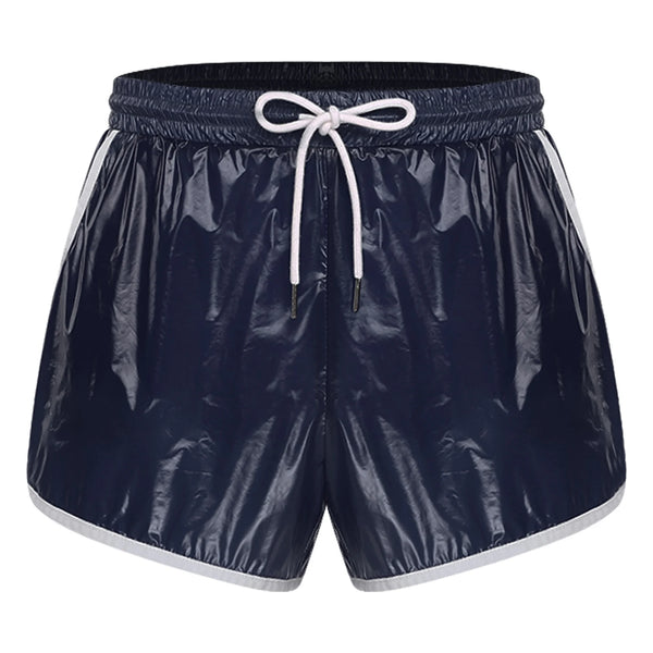 Mens Swimsuit Drawstring Seams Swim Shorts with Pockets Waterpoof Swimming Trunks Shorts Elastic Waistband Swimming Bathing Suit