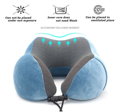 U Shaped Travel Pillow Neck Support Cushion for Travel