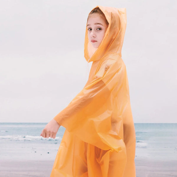 1pcs Disposable Raincoat Children Raincoat Outdoor Travel Raincoat  Portable Rainwear Camping Hiking Travel Accessories