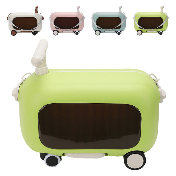Kids Luggage Kids Ride On Luggage 90 Degree Folding Pedal Large Capacity Multi Functional Toddler Rideable Suitcase for Travel