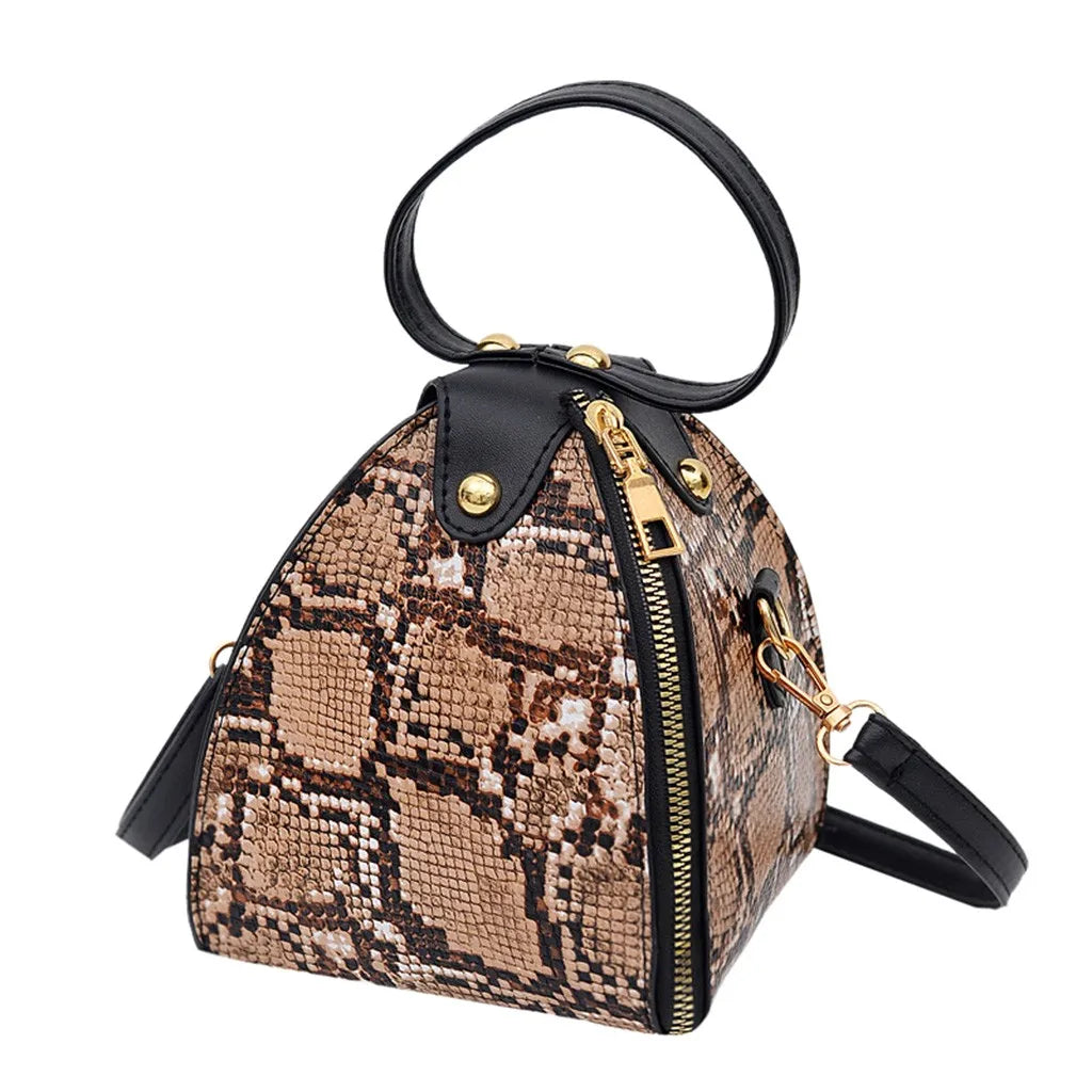 Fashion Women‘S Messenger Bag Creative Coin Purse Pu Leather Bag Trend Print Dumpling Shape Wallet Gift Shoulder Bags