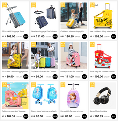20 Inch Kids' Luggage Travel Bags for Children Suitcases on Wheels Child Travel Suitcase with Guardrails Rolling Luggage Case
