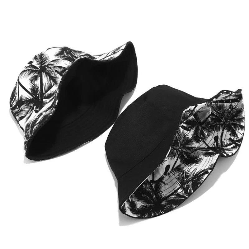 Two Side Bucket Hat for Men Women Summer Fisherman Cap