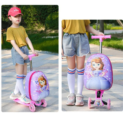 New cute skateboard suitcase scooter children&