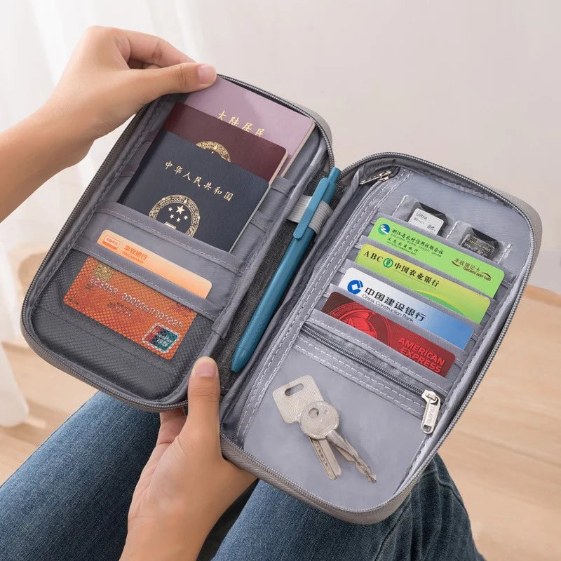 Waterproof RFID Travel Document Organizer Passport Holder