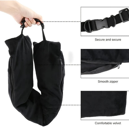 2 in 1 Travel Neck Pillow with Clothing Storage Bag