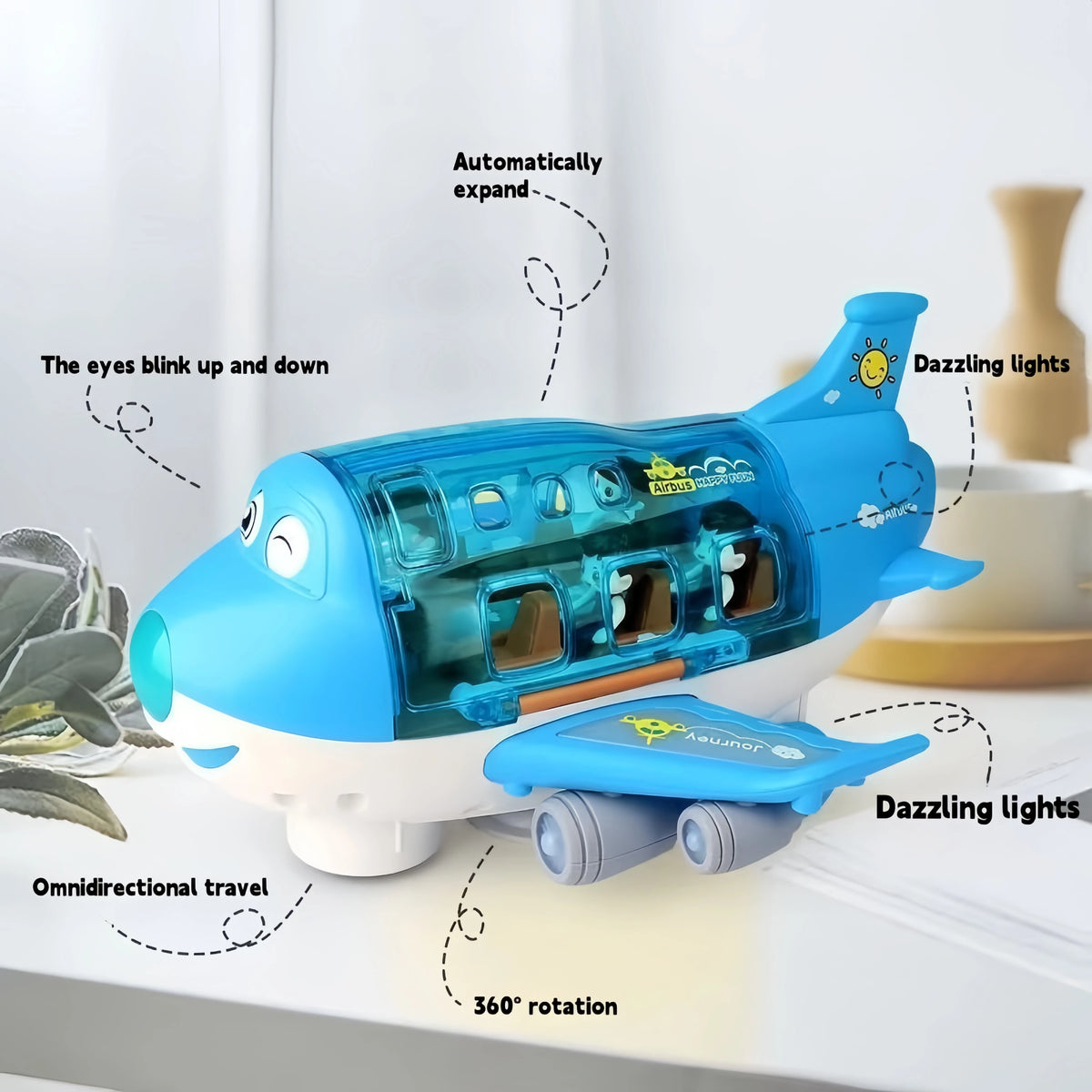 Electric Airplane Toy Model with Lights and Music Kids