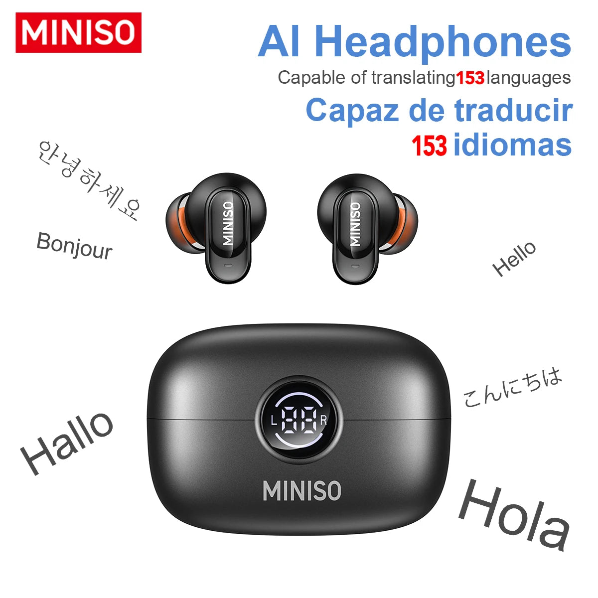 MINISO MS105 Bluetooth Earphone In-Ear Earbuds Soft Earbuds Wireless Headphones Waterproof IPX5