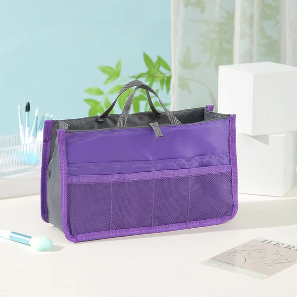 Multi Functional Large Capacity Makeup Bag Portable Double Zipper Toiletries Travel Storage Bag Mommy Bag Multi Pocket Cosmetic