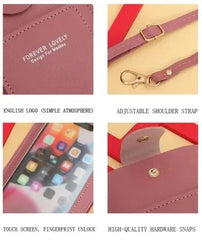 Multi-functional Cell Phone Touch Screen Clutch Bag Women's Wallet Large Capacity Travel Card Holder Passport Holder