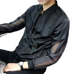 Lightweight Sun Protection Clothing Men's Summer Casual Collar Hollow Breathable Coat Outdoor UV Riding Fishing Skin Windbreaker
